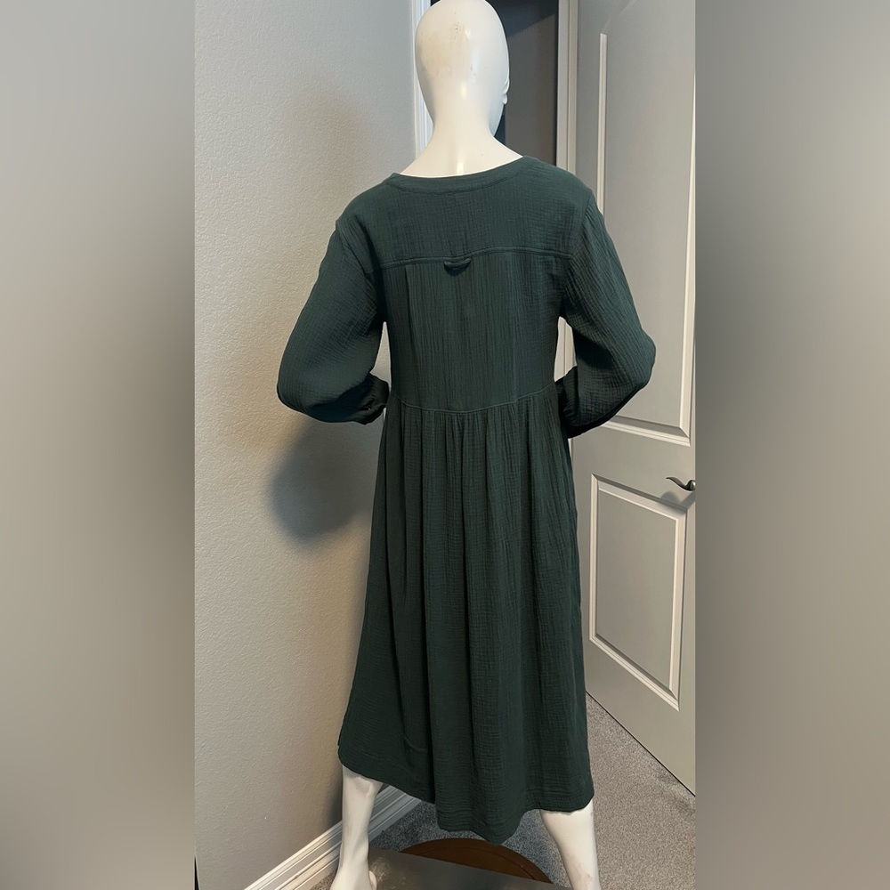 Madewell Lightspun Button-Front Midi Dress Size 4 - Picture 10 of 14